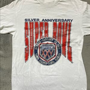 SuperBowl XXL T-Shirt - Vintage 1991 Silver Anniversary -Tampa - Never Worn - M